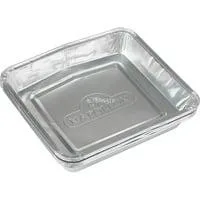 Alu-Fettauffangschalen 16,5cm x 16cm für TravelQ-Serie, Tropfschale silber, 5 Stück