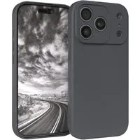 EAZY CASE Handyhülle für Apple iPhone 17 Pro Hülle Silikon 6,3 Zoll, Hülle mit Kameraschutz Handycase Soft Smart Slimcover matt Dunkelgrau