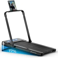Sportstech Laufband sPad1000, Bis 12 km/h & 17 % Steigung, 8 Stufen, kompakt, Tablethalterung