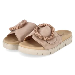 Gabor Pantoletten  Beige - Gr. 36 -  Echt Leder