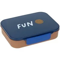 LÄSSIG Lunchbox Lässig Brotdose Kinder - Bento Lunchbox Little Gang Smile, navy