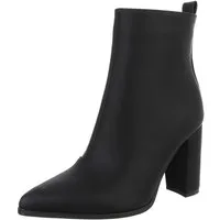 Ital-Design Elegante Stiefeletten mit Blockabsatz für Damen High-Heel-Stiefelette (89852917) Blockabsatz Stiefeletten in Schwarz
