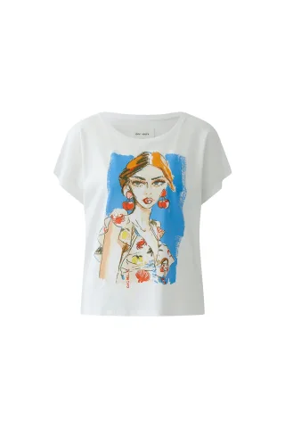 Oui - T-Shirt optic white - Gr. - 40