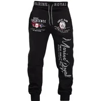 Jaylvis Jogginghose Herren Trainingshose Sport Hose Camouflage Uni Marine Royal Elastikbund mit Tunnelzug