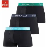 Buffalo Boxer Boxershorts für Jungen (Packung, 3-St) mit kontrastfarbenem Bündchen