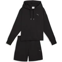 PUMA Jogginganzug Relaxed Kurzer Trainingsanzug mit Kapuze Damen
