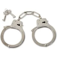 Fries Polizei-Kostüm Metall Handschellen mit 2 Schlüssel Polizei Halloween Karneval Party