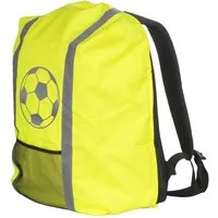 EAZY CASE Rucksack-Regenschutz Reflektor-Überzug Schutzhülle Fußball, Regenschutzhülle Tasche Reflektorstreifen Regenhülle Fußball Gelb