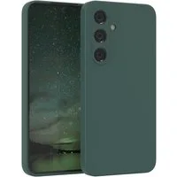 EAZY CASE Handyhülle für Samsung Galaxy S24 FE Hülle Silikon 6,7 Zoll, Silikon Schutzhülle mit Kameraschutz kratzfestes Bumper Nachtgrün