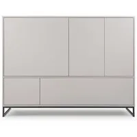 Beautysofa Kommode GIANA – elegante grifflos mit 5 Türen push‑to‑open (erhältlich in Sandbeige oder Flaschengrün), Breite: 160 cm