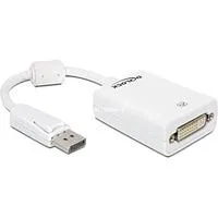 DisplayPort zu DVI-I Buchse 24+5, Adapter weiß, 12,5 cm