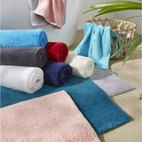Dyckhoff Badematte Badteppich 'Siena' besonders weich und flauschig, Polyester, Rechteckig 60 x 100 cm, Mit rutschhemder Latexbeschichtung