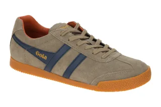 Gola CMA192FE Harrier Herren Sneakers Grau/Rhino/Navy/M.Orange Echtleder Sued...