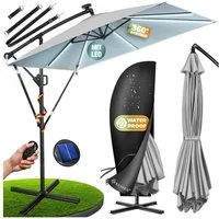 KESSER Ampelschirm, Ø350cm Sonnenschirm inkl. Abdeckung & Wind- & wetterfest
