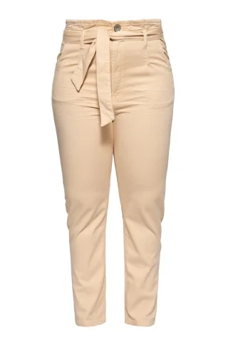 Amor, Truth & Trust Damen Paperbag Hose Moon pastellgelb