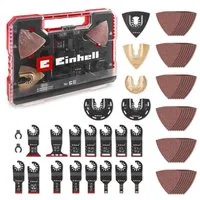 Einhell Bohrer- und Bit-Set Original Einhell XXL-CASE 70-tlg. Multitool-Set (BiM/CrV-Tauchsägeblät, (3x BIM-Tauchsägeblätter (44 / 32 / 20 mm), 12x CrV-Tauchsägeblätter (1x 65 / 5x 32 / 3x 20 / 3x 10 mm), 1x HM-Halbrund-Sägeblatt (87 mm), 1x BIM-Halb