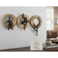 MF Dekoobjekt Ascendia Skulptur Dreiteiliges Kletterfiguren Kunstobjekt Bronze