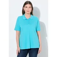 Ulla Popken Poloshirt Poloshirt längere Knopfleiste Polokragen Halbarm