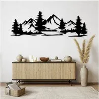 EYOKA Wanddekoobjekt 3D Wandbild aus Holz Wanddeko Moderne Holzkunst 6mm stark (6mm), Wandbild für Wohnzimmer Schlafzimmer Büro mit Doppelseitigem Klebeband