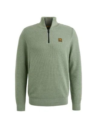PME Legend - Half zip collar cotton mouline quiet green - Gr. - XXL