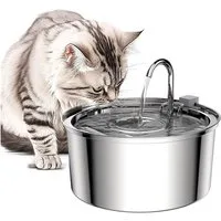 TUWENA Trinkbrunnen Trinkbrunnen für Katze, Katzenbrunnen aus Edelstahl