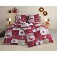 OTTO home Bettwäsche Nicholas, Microfaser, 2 teilig, Weihnachtsbettwäsche, Winter, in 3 Qualitäten verfügbar