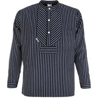 modAS Langarmhemd 8009 Unisex Fischerhemd Basic Line - Finkenwerder Hemd gestreift Baumwolle