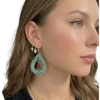 NEXORA Perlenohrringe Perlenohrringe Damen Boho Statement Tropfen Ohrringe (Paar, Paar), Perlenoptik, Tropfenform, goldfarbene Ohrhaken, leicht, elegant
