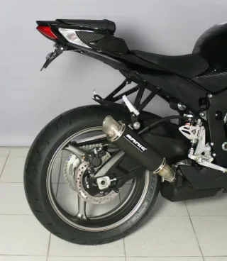 Sport Auspuff Bodis GPC-1 Edelstahl Black 25cm Suzuki GSX-R 600/750 Bj.2011-2017 EURO-3/EURO-4 +ABE