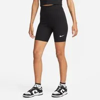 Nike Sportswear Leggings W NSW NK CLSC HR 8IN SHORT aus Baumwolle, Polyester und Elasthan, mit elastischem Bund