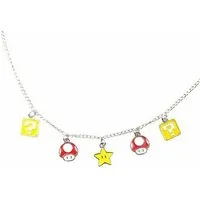 Kette mit Anhänger Super Mario Nintendo Mushroom Question Kette Mark and Super Star Halskette Necklace