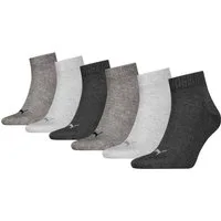 PUMA Kurzsocken PUMA UNISEX QUARTER PLAIN 6P ECOM (6-Paar, 6 Paar) mit Rippbündchen