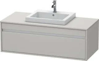 Duravit Ketho Konsolenwaschtischunterbau wandhängend Betongrau Matt 1200x550x426 mm - KT679600707 KT679600707