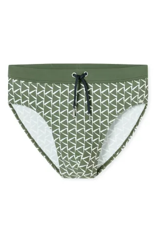SCHIESSER - Badehose Slip Komfort khaki - Gr. - 5