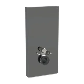 Geberit Monolith Wand-WC-Modul 131022JK5 Bauhöhe 101cm, Front Glas lava, Seite aluminium schwarzchrom