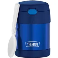 THERMOS Thermobehälter FUNTAINER FOOD JAR, Thermobehälter für Essen, spülmaschinenfest, Edelstahl, Kunststoff, Silikon, (1-tlg), 0,3l, 5h heiß & 7h kalt, dicht & auslaufsicher, mit klappbarem Löffel
