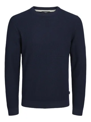 JACK&JONES - JPRBLAARTHUR KNIT CREW NECK CH maritime blue - Gr. - XXL