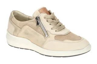 Waldl?ufer 831004 M-TONIA Beige Perl Lightgold Sand Slipper Keilabsatz Fu?bett