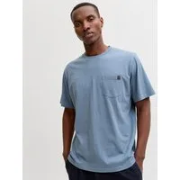 Jack & Jones Kurzarmshirt JJEDOVER SLUB TEE SS NOOS Baumwollmischung, relaxed fit