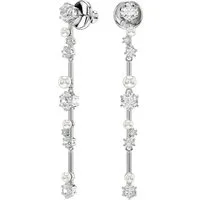 Swarovski Paar Ohrstecker Schmuck Geschenk Constella Drop-Ohrhänger, mit Swarovski® Zirkonia (synth) - mit Swarovski® Perle