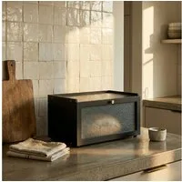AROMELIO Brotkasten Bambus Brotkasten VITRINE, 25 x 40 x 21,5 cm