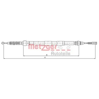 Metzger Handbremsseil hinten Ford Galaxy 1 Seat Alhambra VW Sharan