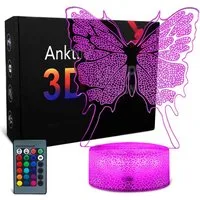 Dreamy Cubby Nachtlicht, 3D-Illusion, 16 Farben, Touch- Fernbedienung, USB- Batteriebetrieb.