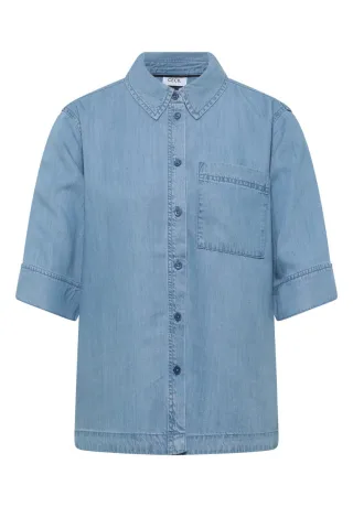 CECIL - Hemdbluse im Denim-Look blau - Gr. - S