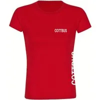 multifanshop T-Shirt Damen Cottbus - Brust & Seite - Frauen