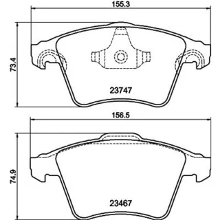 Hella Bremsbel?ge vorne VW Transporter T5 8DB355013-821
