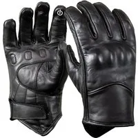 MDM Motorradhandschuhe Herren Motorradhandschuhe Leder Biker Retro Klassisch Stil Weiche Innenpolsterung für angenehmes Tragen auch auf langen Strecken