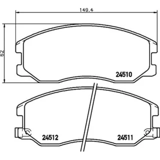 Hella Bremsbel?ge vorne Chevrolet Captiva Opel Antara