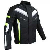 Alpha Speeds Motorradjacke Herren Motorrad Biker Textil Jacke Wasserdicht Jacke mit Protektoren (Belüftungssysteme) Innenjacke ist trennbar: All Season, SLIM Fluoreszent Grün