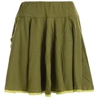 Vishes Minirock Zweifarbiger kurzer Damen-Rock Mini-Rock Tanz-Rock Baumwollrock Goa, Hippie, Retro Style